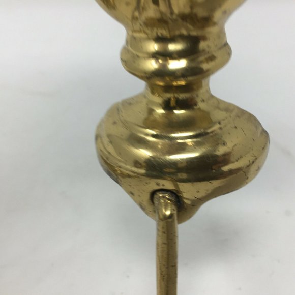 Pair Ornate Brass Sconce Candle Holders Shell - Picture 5 of 9